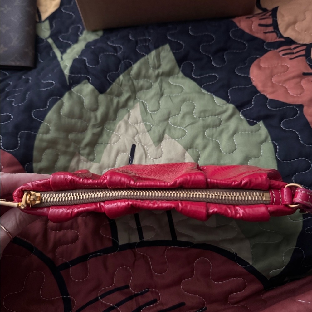 Prada Crimson Leather Wristlet - Picture 2 of 3